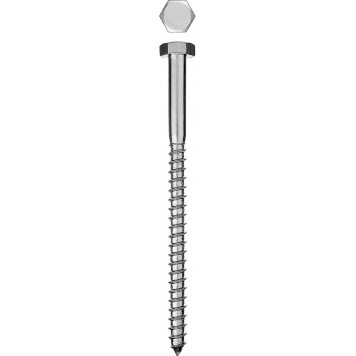 300456-06-090 | Шурупы с шестигранной головкой (DIN 571), 90 х 6 мм, 4 шт, ШДШ, ЗУБР МАСТЕР-0