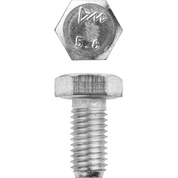 303080-12-025 | Болт ГОСТ 7798-70, M12 x 25 мм, 5 кг, кл. пр. 5.8, оцинкованный, ЗУБР МАСТЕР-0