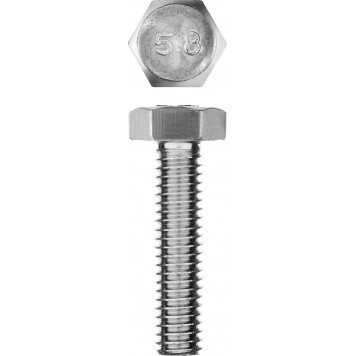 303086-06-025 | Болт ГОСТ 7798-70, M6 x 25 мм, 7 шт, кл. пр. 5.8, оцинкованный, ЗУБР МАСТЕР-0