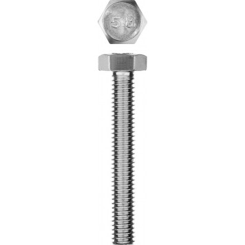 303086-06-040 | Болт ГОСТ 7798-70, M6 x 40 мм, 5 шт, кл. пр. 5.8, оцинкованный, ЗУБР МАСТЕР-0