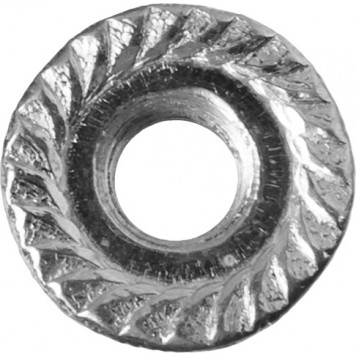 303630-04 | Гайка DIN 6923 с фланцем, M4, 5 кг, кл. пр. 8, оцинкованная, ЗУБР МАСТЕР-5