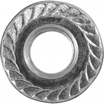 303630-14 | Гайка DIN 6923 с фланцем, M14, 5 кг, кл. пр. 8, оцинкованная, ЗУБР МАСТЕР-5