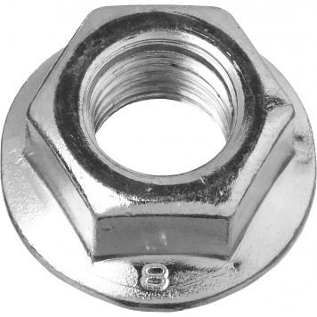 303630-16 | Гайка DIN 6923 с фланцем, M16, 5 кг, кл. пр. 8, оцинкованная, ЗУБР МАСТЕР-0