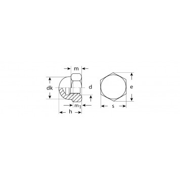 303680-10 | Гайка DIN 1587 колпачковая, M10, 5 кг, оцинкованная, ЗУБР МАСТЕР-5