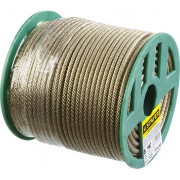 30410-50 | Трос стальной в полимерной оболочке, d=5,0 мм, L=100 м, STAYER-1