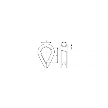 304496-10 | Коуш DIN 6899, 10мм, 1 шт, оцинкованный, ЗУБР-2