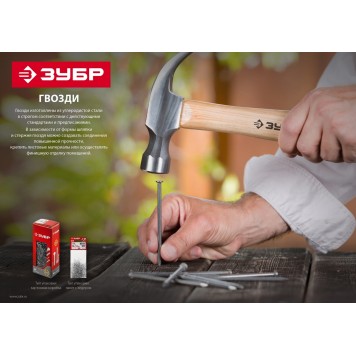 305211-25-032 | Гвозди толевые оцинкованные, ГОСТ 4029-63, 32 х 2.5 мм, 1 кг., ЗУБР МАСТЕР-1