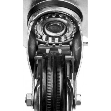 30936-100-B | Колесо поворотное c тормозом d=100 мм, г/п 70 кг, резина/металл, игольчатый подшипник, ЗУБР ПРОФЕССИОНАЛ-8