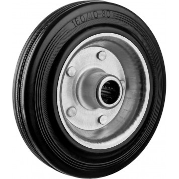 30936-160 | Колесо d=160 мм, г/п 145 кг, резина/металл, игольчатый подшипник, ЗУБР ПРОФЕССИОНАЛ-0