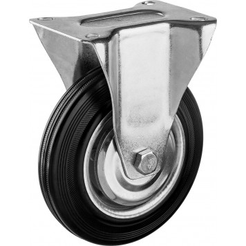 30936-160-F | Колесо неповоротное d=160 мм, г/п 145 кг, резина/металл, игольчатый подшипник, ЗУБР ПРОФЕССИОНАЛ-0