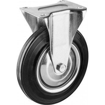 30936-200-F | Колесо неповоротное d=200 мм, г/п 185 кг, резина/металл, игольчатый подшипник, ЗУБР ПРОФЕССИОНАЛ-0