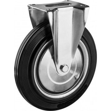 30936-250-F | Колесо неповоротное d=250 мм, г/п 210 кг, резина/металл, игольчатый подшипник, ЗУБР ПРОФЕССИОНАЛ-0