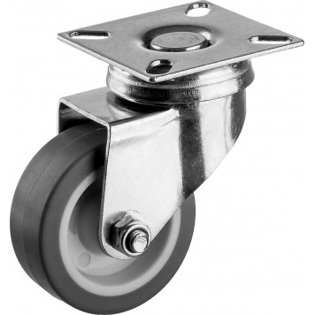30946-50-S | Колесо поворотное d=50 мм, г/п 40 кг, термопластич. резина/полипропилен, ЗУБР ПРОФЕССИОНАЛ-0