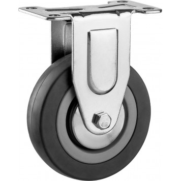 30956-100-F | Колесо неповоротное d=100 мм, г/п 65 кг, резина/полипропилен, ЗУБР МАСТЕР-0