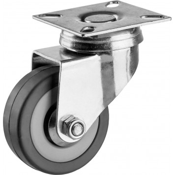 30956-50-S | Колесо поворотное d=50 мм, г/п 35 кг, резина/полипропилен, ЗУБР МАСТЕР-0