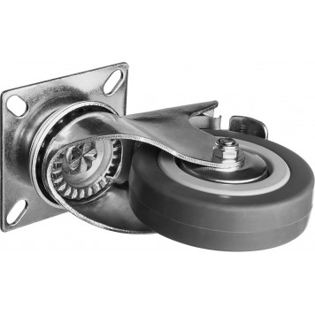30956-75-B | Колесо поворотное с тормозом d=75 мм, г/п 50 кг, резина/полипропилен, ЗУБР МАСТЕР-6