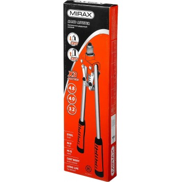 31034_z01 | Заклепочник двуручный, для заклёпок d=3,2 / 4,0 / 4,8 мм из алюминия и стали, литой корпус, MIRAX-2