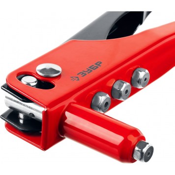 31050 | Заклепочник для алюминиевых заклепок d=2,4-4,8 мм, cтальной корпус, МХ100, ЗУБР МАСТЕР-6