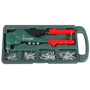 31176-H6 | Заклепочник поворотн. 360°, d=2,4-4,8 мм - Al и сталь, d=2,4-4,0 - нерж сталь, в боксе, с набором заклепок, KRAFTOOL RX-7-0