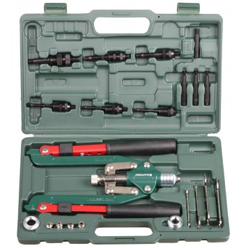 31182 | Заклепочник складной, резьбовые М4,М5,М6,М8,М10,М12, вытяжные d=2,4-6,4 мм и штифты М4,М5,М6,М8, из алюминия, стали, нерж стал, KRAFTOOL RS-77-0