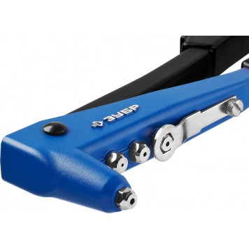 31192 | Заклепочник усиленный, d=2,4 / 3,2 / 4,0 / 4,8 мм - алюминий и сталь, d=2,4 / 3,2 / 4,0 - нерж сталь, литой корпус, ПРО-650, ЗУБР ПРОФЕССИОНАЛ-6