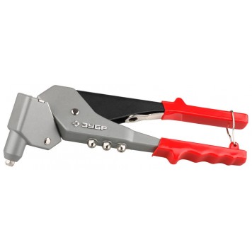 31195 | Заклепочник поворотный 0-360°, для заклёпок d=2,4-4,8 мм - алюминий и сталь, d=2,4-4,0 - нерж сталь, литой корпус, ПРО-360, ЗУБР ПРОФЕССИОНАЛ-0