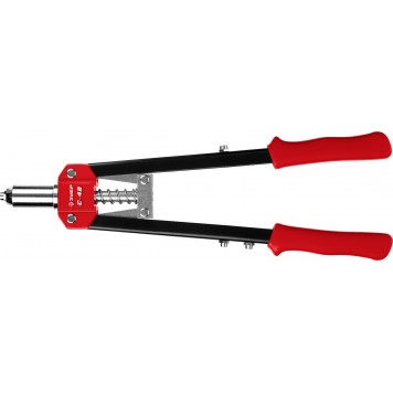 31198 | Заклепочник двуручный силовой, для заклёпок d=2,4-4,8мм - алюминий, сталь, нерж сталь, усиленный литой корпус, Т-48, ЗУБР ПРОФЕССИОНАЛ-4