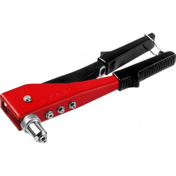 31199 | Заклепочник переставной 90-180°, для заклёпок d=2,4-4,8 мм из алюминия и стали, стальной корпус, МХ180, ЗУБР МАСТЕР-0