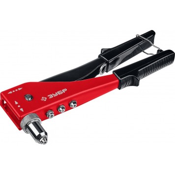 31199_z01 | Заклепочник переставной 90-180°, для заклёпок 2.4-4.8 мм из алюминия и стали, стальной корпус, ЗУБР М-180-0