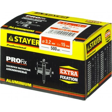 31205-32-15 | Алюминиевые заклепки Pro-FIX, 3,2x15 мм, 500 шт, STAYER PROFESSIONAL-1