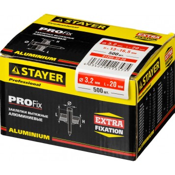 31205-32-20 | Алюминиевые заклепки Pro-FIX, 3.2 х 20 мм, 500 шт, STAYER PROFESSIONAL-1