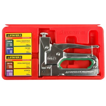 31511-H4 | Пистолет регулируемый комбинир для скоб и гвоздей в комплекте, STAYER MASTER-0