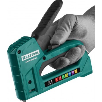 31524 | Степлер для скоб 7-в-1: 53(6-14мм)/53F(10-14мм)/140(10-14мм)/13(6-14мм)/36(10-14мм)/300(16мм)/500(16мм), скобы в компл, KRAFTOOL UNIVERSAL-8