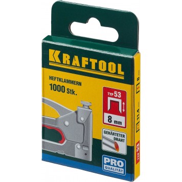 31670-08 | 8 мм скобы для степлера тонкие тип 53, 1000 шт, KRAFTOOL-3