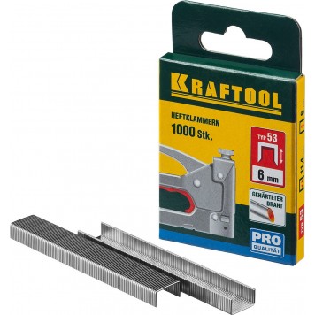31670-18 | 18 мм скобы для степлера тонкие тип 53, 1000 шт, KRAFTOOL-0