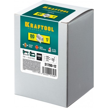 31780-12 | 12 мм скобы для степлера тип 80, 5000 шт, KRAFTOOL-3