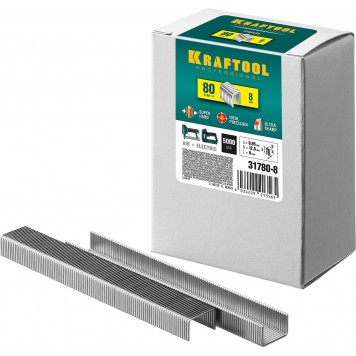 31780-8 | 8 мм скобы для степлера тип 80, 5000 шт, KRAFTOOL-0