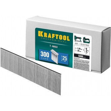 31785-25 | 25 мм гвозди для нейлера тип 300, 5000 шт, KRAFTOOL-0