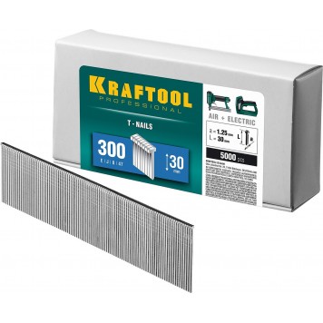 31785-30 | 30 мм гвозди для нейлера тип 300, 5000 шт, KRAFTOOL-0