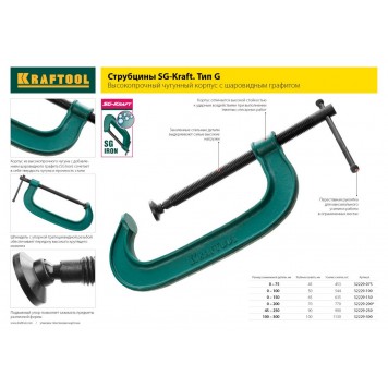 32226-15 | Струбцина ручная пистолетная, пластиковый корпус, 150/350мм, 150кгс, KRAFTOOL ECOKRAFT-8