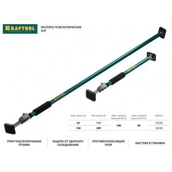 32236 | Распор телескопический 65-115 см, KRAFTOOL SUP-1-0