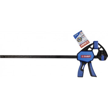 32243-45 | Струбцина ручная пистолетная, корпус нейлон,армир фиберглассом,двухкомп ручки,метал рейка,450/645мм,150кгс, ЗУБР ПРОФЕССИОНАЛ-2