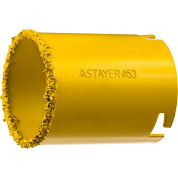 33345-53 | Коронка кольцевая с карбидно-вольфрамовой крошкой, d=53мм, STAYER PROFESSIONAL-0