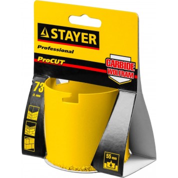 33345-73 | Коронка кольцевая с карбидно-вольфрамовой крошкой, d=73мм, STAYER PROFESSIONAL-1