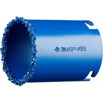 33350-53_z01 | Кольцевая коронка c карбид-вольфрамовым нанесением, 53 мм, высота 55 мм, ЗУБР ПРОФЕССИОНАЛ-0
