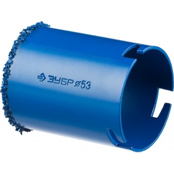 33350-53_z01 | Кольцевая коронка c карбид-вольфрамовым нанесением, 53 мм, высота 55 мм, ЗУБР ПРОФЕССИОНАЛ-2