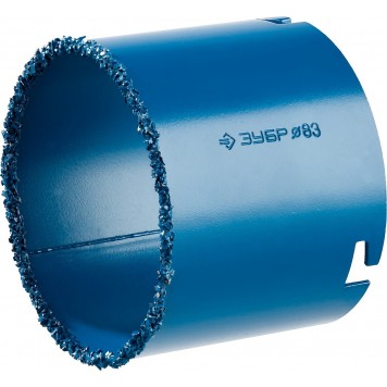 33350-83_z01 | Кольцевая коронка c карбид-вольфрамовым нанесением, 83 мм, высота 55 мм, ЗУБР ПРОФЕССИОНАЛ-0