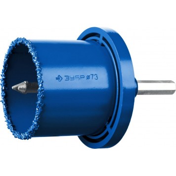 33350-H8_z01 | Набор кольцевых коронок c карбид-вольфрамовым нанесением, 8 предм. в кейсе: коронки d 33, 53, 67, 73, 83 мм, основание, сверло, ЗУБР ПРОФЕССИОНАЛ-3