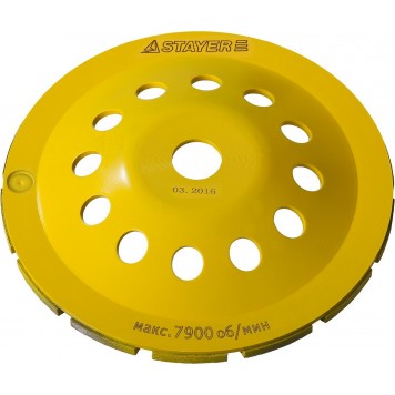 33381-180 | Чашка алмазная сегментная двухрядная, высота 22,2мм, 180мм, STAYER PROFESSIONAL-4