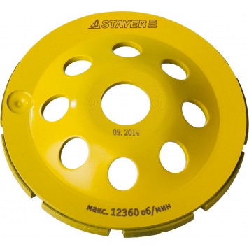 33382-115 | Чашка алмазная сегментная однорядная, высота 22,2мм, 115мм, STAYER PROFESSIONAL-4